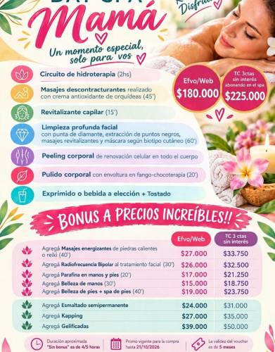 Day Spa Mamá – Experiencia de relajación y bienestar