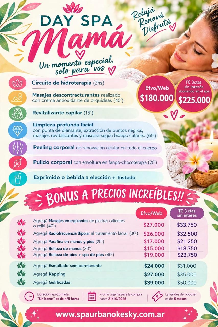 Day Spa Mamá – Experiencia de relajación y bienestar Day Spa Mamá – Experiencia de relajación y bienestar