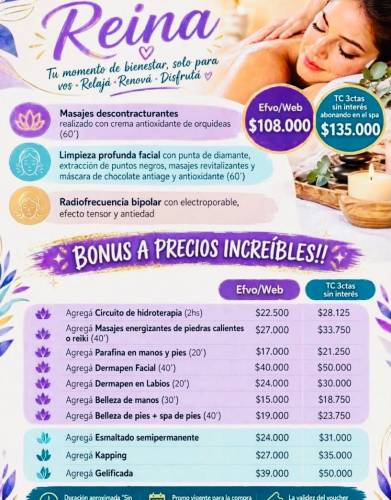 Day Spa Reina – Masajes y cuidado facial